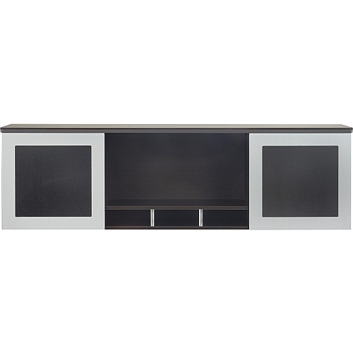 Safco Medina Mocha Laminate Office Unit 18.3" Height x 72" Width x 15" Depth - 2 Door(s) - 4 Shelve(s) - Beveled Edge - Material: Medium Density Fiberboard (MDF), Laminate - Finish: Mocha - Durable, Handle - For Office, Home Office - 1 Each (MNH72LDC)