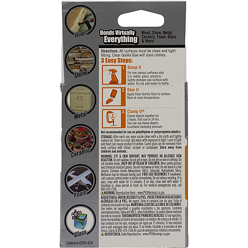 Gorilla Glue Gorilla Clear Glue 1.75 fl oz - Clear - 1 Each (4500102)