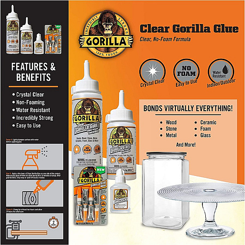 Gorilla Glue Gorilla Clear Glue 1.75 fl oz - Clear - 1 Each (4500102)