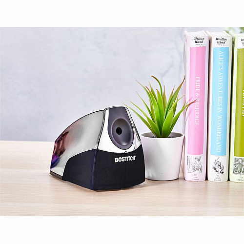 Bostitch Personal Electric Pencil Sharpener 4" Width x 8.3" Depth - Gray - 1 Each (EPS4CHROME)