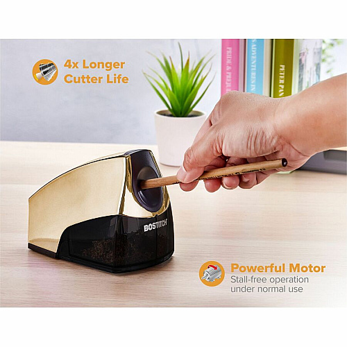 Bostitch Personal Electric Pencil Sharpener 4" Width x 8.3" Depth - Yellow - 1 Each (EPS4GOLD)