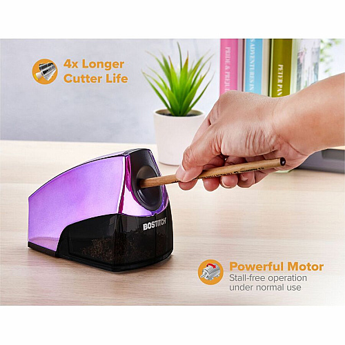 Bostitch Personal Electric Pencil Sharpener 4" Width x 8.3" Depth - Purple - 1 Each (EPS4PURPLEM)