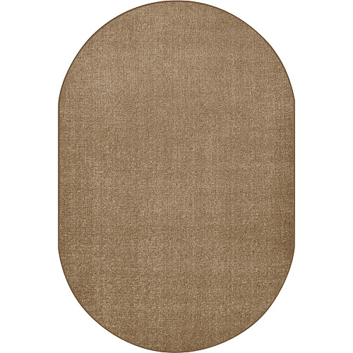 Carpets for Kids&reg; Solid Color Mt. St. Helens Carpet Rug Floor Rug - 90" Length x 12 ft Width - Oval - Sahara - Nylon, Yarn - 1 Each (2170108)