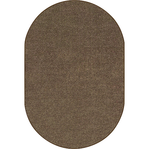 Carpets for Kids&reg; Solid Color Mt. St. Helens Carpet Rug Floor Rug - 90" Length x 12 ft Width - Oval - Mocha - Nylon, Yarn - 1 Each (2170703)