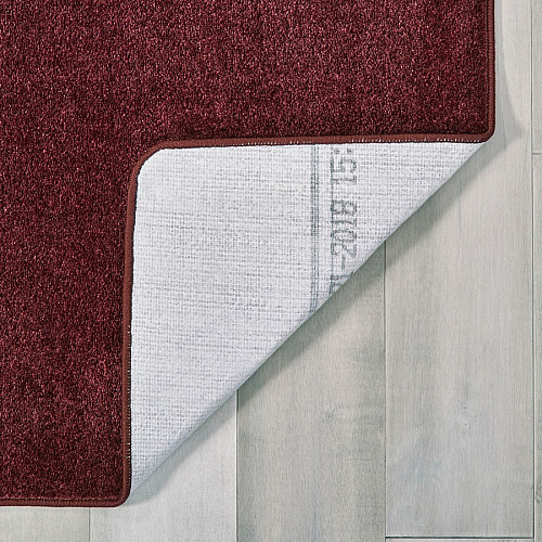 Carpets for Kids&reg; Solid Color Mt. St. Helens Carpet Rug Floor Rug - 90" Length x 12 ft Width - Rectangle - Cranberry - Nylon, Yarn - 1 Each (2176810)