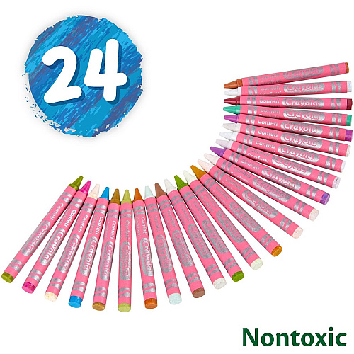 Crayola Confetti Crayons 2" Length - Multi - 24 / Pack (523407)