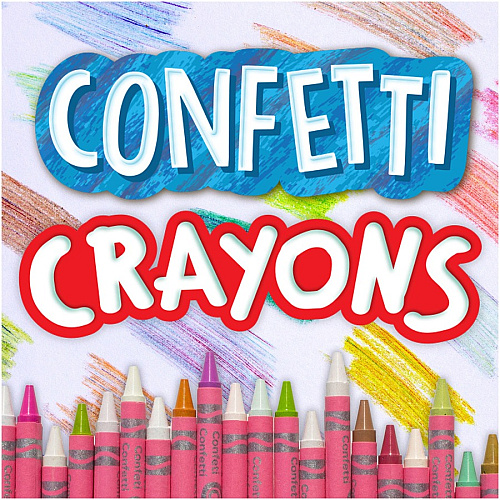 Crayola Confetti Crayons 2" Length - Multi - 24 / Pack (523407)