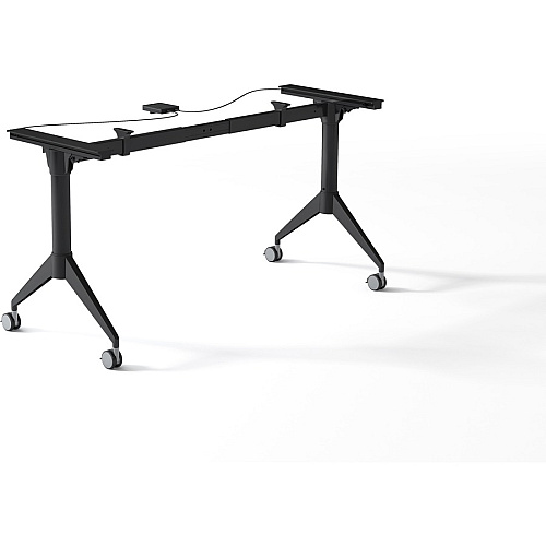 Lorell Spry Nesting Training Table Base Black Folding Base - 2 Legs - 29.50" Height - Assembly Required - Cold-rolled Steel (CRS) - 1 Each (LLR60738)
