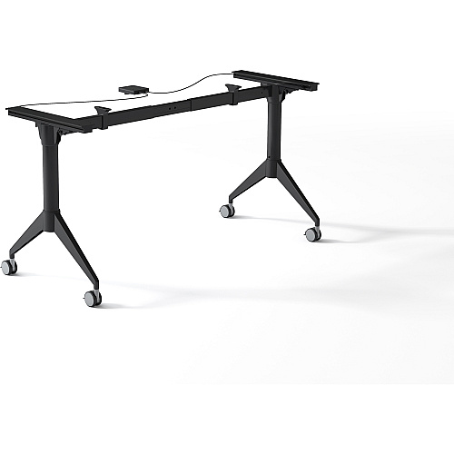 Lorell Spry Nesting Training Table Base Black Folding Base - 2 Legs - 29.50" Height - Assembly Required - Cold-rolled Steel (CRS) - 1 Each (LLR60738)