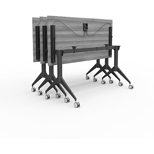 Lorell Spry Nesting Training Table Base Black Folding Base - 2 Legs - 29.50" Height - Assembly Required - Cold-rolled Steel (CRS) - 1 Each (LLR60738)