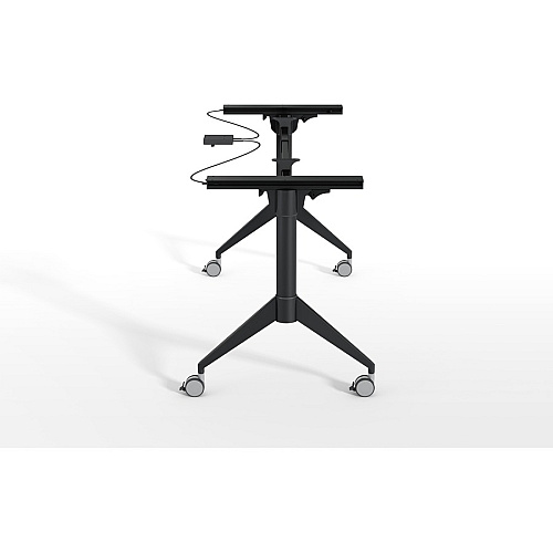 Lorell Spry Nesting Training Table Base Black Folding Base - 2 Legs - 29.50" Height - Assembly Required - Cold-rolled Steel (CRS) - 1 Each (LLR60738)
