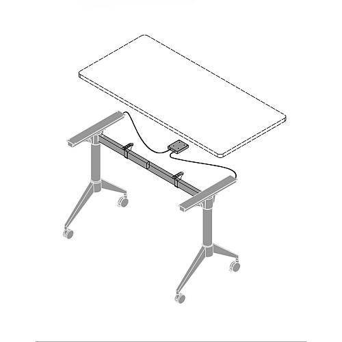Lorell Spry Nesting Training Table Base White Folding Base - 2 Legs - 29.50" Height - Assembly Required - Cold-rolled Steel (CRS) - 1 Each (LLR60739)