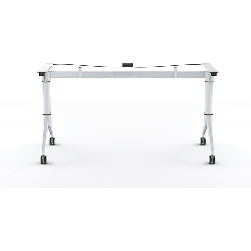 Lorell Spry Nesting Training Table Base White Folding Base - 2 Legs - 29.50" Height - Assembly Required - Cold-rolled Steel (CRS) - 1 Each (LLR60739)