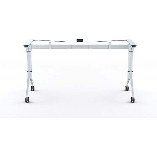 Lorell Spry Nesting Training Table Base White Folding Base - 2 Legs - 29.50" Height - Assembly Required - Cold-rolled Steel (CRS) - 1 Each (LLR60739)