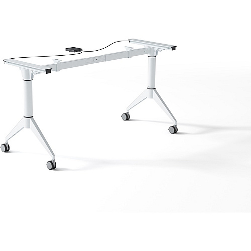 Lorell Spry Nesting Training Table Base White Folding Base - 2 Legs - 29.50" Height - Assembly Required - Cold-rolled Steel (CRS) - 1 Each (LLR60739)