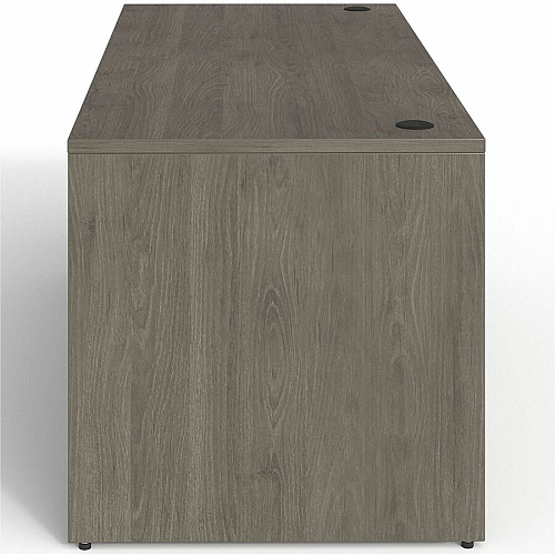 Lorell Prominence 2.0 3/4 Left-Pedestal Desk Rectangle - 29" Height x 66" Width x 30" Depth, 1" Thickness Top - Total Drawer(s): 2 - Single Pedestal on Left Side - Band Edge - Material: Particleboard - Finish: Gray Elm, Thermofused Melamin (LLRPD3066QLGE)