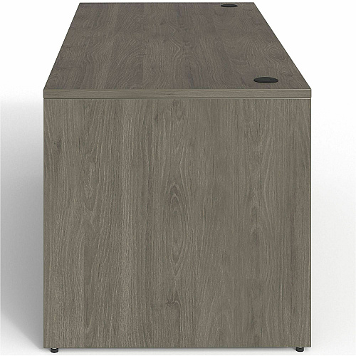 Lorell Prominence 2.0 3/4 Left-Pedestal Desk Rectangle - 29" Height x 66" Width x 30" Depth, 1" Thickness Top - Total Drawer(s): 2 - Single Pedestal on Left Side - Band Edge - Material: Particleboard - Finish: Gray Elm, Thermofused Melamin (LLRPD3066QLGE)