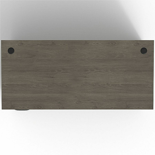 Lorell Prominence 2.0 3/4 Left-Pedestal Desk Rectangle - 29" Height x 66" Width x 30" Depth, 1" Thickness Top - Total Drawer(s): 2 - Single Pedestal on Left Side - Band Edge - Material: Particleboard - Finish: Gray Elm, Thermofused Melamin (LLRPD3066QLGE)