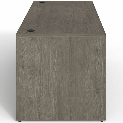 Lorell Prominence 2.0 3/4 Right-Pedestal Desk Rectangle - 29" Height x 66" Width x 30" Depth, 1" Thickness Top - Total Drawer(s): 2 - Single Pedestal on Right Side - Band Edge - Material: Particleboard - Finish: Gray Elm, Thermofused Melam (LLRPD3066QRGE)