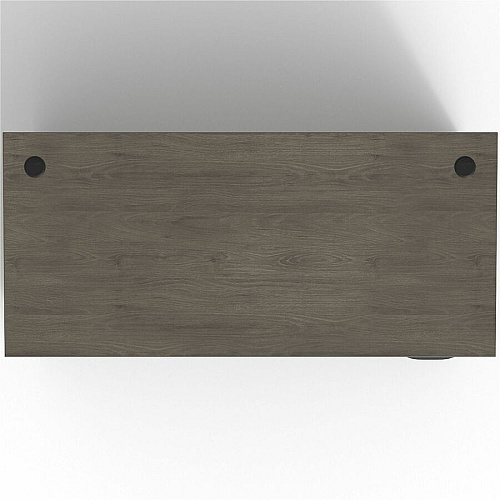 Lorell Prominence 2.0 3/4 Right-Pedestal Desk Rectangle - 29" Height x 66" Width x 30" Depth, 1" Thickness Top - Total Drawer(s): 2 - Single Pedestal on Right Side - Band Edge - Material: Particleboard - Finish: Gray Elm, Thermofused Melam (LLRPD3066QRGE)