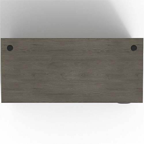 Lorell Prominence 2.0 3/4 Right-Pedestal Desk Rectangle - 29" Height x 66" Width x 30" Depth, 1" Thickness Top - Total Drawer(s): 2 - Single Pedestal on Right Side - Band Edge - Material: Particleboard - Finish: Gray Elm, Thermofused Melam (LLRPD3066QRGE)