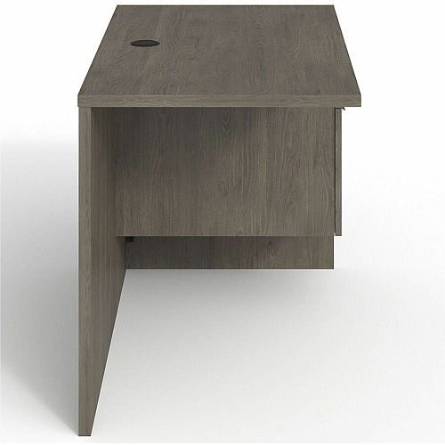 Lorell Prominence 2.0 Right Return Rectangle - 29" Height x 42" Width x 24" Depth, 1" Thickness Top - Total Drawer(s): 2 - Single Pedestal on Right Side - Band Edge - Material: Particleboard - Finish: Gray Elm, Thermofused Melamine (TFM),  (LLRPR2442QRGE)