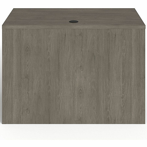 Lorell Prominence 2.0 Right Return Rectangle - 29" Height x 42" Width x 24" Depth, 1" Thickness Top - Total Drawer(s): 2 - Single Pedestal on Right Side - Band Edge - Material: Particleboard - Finish: Gray Elm, Thermofused Melamine (TFM),  (LLRPR2442QRGE)