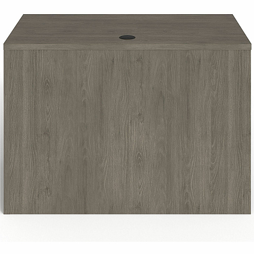 Lorell Prominence 2.0 Right Return Rectangle - 29" Height x 42" Width x 24" Depth, 1" Thickness Top - Total Drawer(s): 2 - Single Pedestal on Right Side - Band Edge - Material: Particleboard - Finish: Gray Elm, Thermofused Melamine (TFM),  (LLRPR2442QRGE)