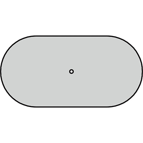 Lorell Prominence 2.0 Racetrack Conference Tabletop 96" Width x 48" Depth, x 1.5" Thickness Top - Material: Particleboard - Finish: Gray (LLRPRT4896GE)