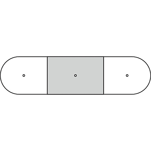 Lorell Prominence 2.0 Racetrack Conference Tabletop 96" Width x 48" Depth, x 1.5" Thickness Top - Material: Particleboard - Finish: Gray (LLRPRT4896GE)
