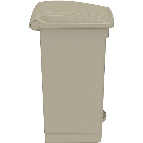 Safco Plastic Step-on Waste Receptacle 12 gal Capacity - Foot Pedal, Lightweight, Easy to Clean - 23.8" Height x 15.8" Width x 16" Depth - Plastic - Tan - 1 / Carton (9925TN)