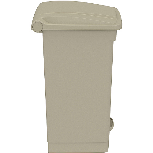Safco Plastic Step-on Waste Receptacle 12 gal Capacity - Foot Pedal, Lightweight, Easy to Clean - 23.8" Height x 15.8" Width x 16" Depth - Plastic - Tan - 1 / Carton (9925TN)