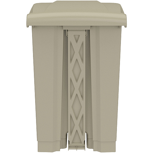 Safco Plastic Step-on Waste Receptacle 12 gal Capacity - Foot Pedal, Lightweight, Easy to Clean - 23.8" Height x 15.8" Width x 16" Depth - Plastic - Tan - 1 / Carton (9925TN)