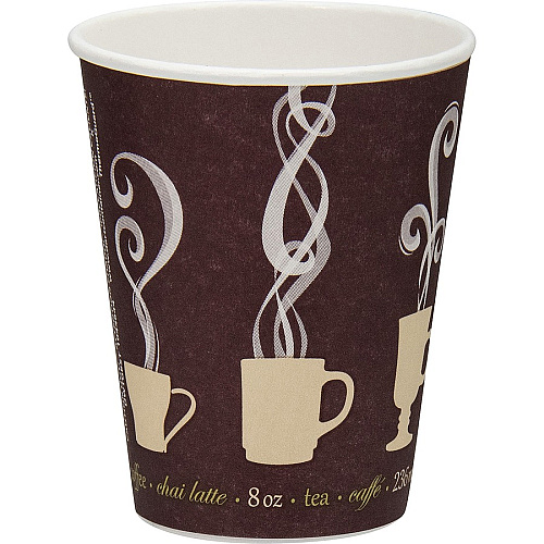 Solo ThermoGuard 8 oz Double Walled Paper Hot Cups 8 fl oz - Multi - Paper, Polyethylene - Hot Drink, Beverage - 40/Bag - 25 / Carton (DWTG8STCT)