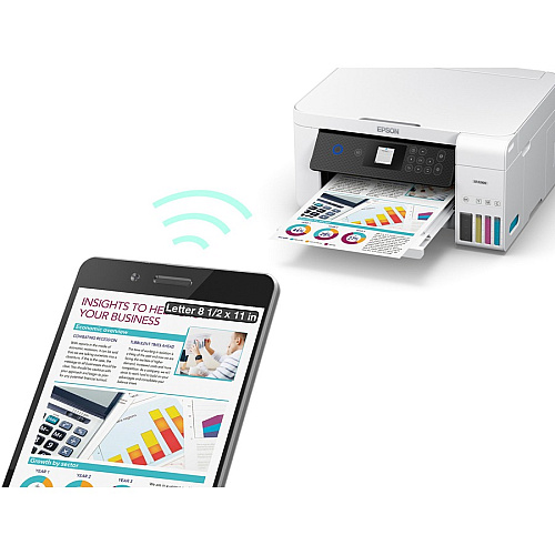 Epson WorkForce ST-C2100 Wireless Inkjet Multifunction Printer - Color Copier/Printer/Scanner - 5760 x 1440 dpi class - Automatic Duplex Print - Up to 3000 Pages Monthly - 100 sheets Input - Color Flatbed Scanner - 1200 dpi Optical Scan - Wir (C11CJ63203)