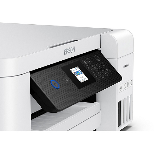 Epson WorkForce ST-C2100 Wireless Inkjet Multifunction Printer - Color Copier/Printer/Scanner - 5760 x 1440 dpi class - Automatic Duplex Print - Up to 3000 Pages Monthly - 100 sheets Input - Color Flatbed Scanner - 1200 dpi Optical Scan - Wir (C11CJ63203)