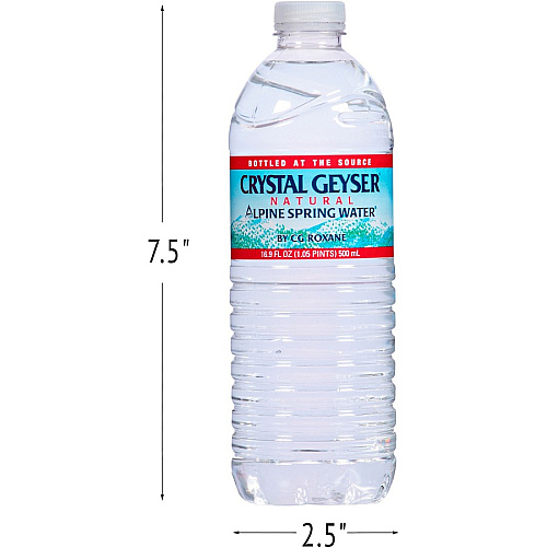 Crystal Geyser Natural Alpine Spring Water Ready-to-Drink - 16.90 fl oz (500 mL) - Natural - 35/Carton - 1890 / Pallet (35001DEP)