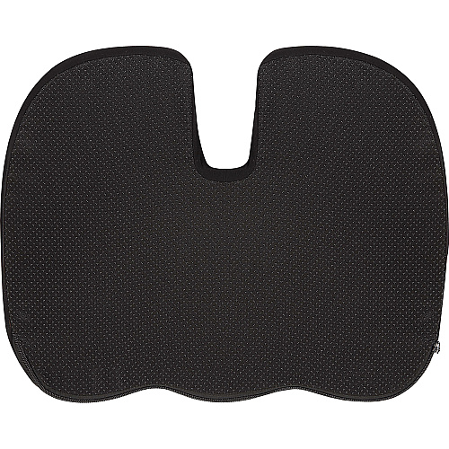 Lorell Butterfly-Shaped Seat Cushion 17.50" x 15.50" - Fabric, Memory Foam, Silicone - Butterfly - Comfortable, Ergonomic Design, Durable, Machine Washable, Zippered, Anti-slip - Black - 1 Each (LLR18307)
