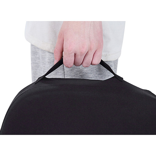 Lorell Butterfly-Shaped Seat Cushion 17.50" x 15.50" - Fabric, Memory Foam, Silicone - Butterfly - Comfortable, Ergonomic Design, Durable, Machine Washable, Zippered, Anti-slip - Black - 1 Each (LLR18307)