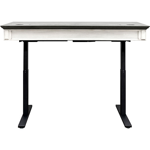 Martin Hartford Sit/Stand Desktop Rectangle - 45" Height x 60" Width x 28" Depth - Total Drawer(s): 3 - 1 Shelve(s) - Material: Wood Grain, Veneer - Finish: Vintage Linen - 1 Each (IMHF384TW)