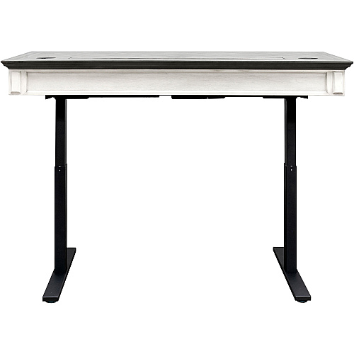 Martin Hartford Sit/Stand Desktop Rectangle - 45" Height x 60" Width x 28" Depth - Total Drawer(s): 3 - 1 Shelve(s) - Material: Wood Grain, Veneer - Finish: Vintage Linen - 1 Each (IMHF384TW)
