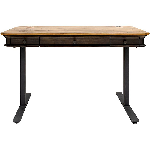 Martin Sonoma Sit/Stand Desktop, Power Center Sold with 384B Rectangle - 6" Height x 54" Width x 28" Depth - Total Drawer(s): 3 - Material: Wood Veneer - Finish: Dark Roast - 1 Each (IMSA384T)