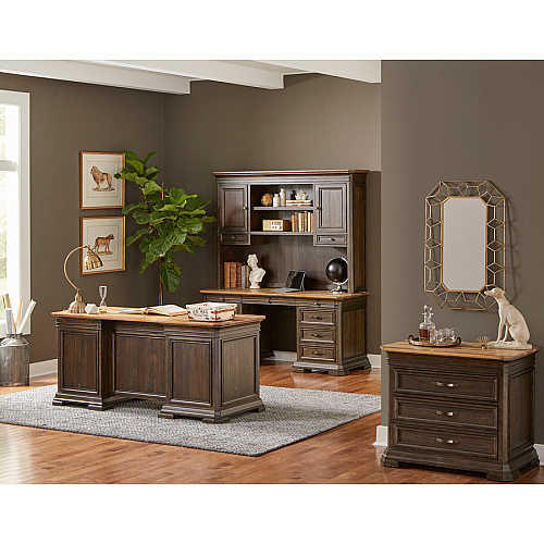 Martin Sonoma Lateral File 30" Height x 36" Width x 22" Depth - Total Drawer(s): 2 - Material: Solid Wood - Finish: Dark Roast - 1 Each (IMSA450)