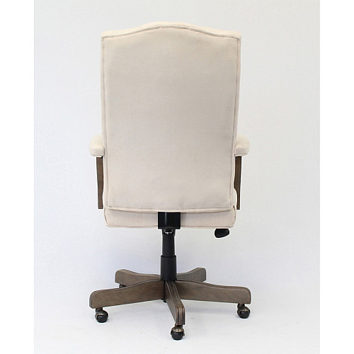 Boss Executive Commercial Linen Chair Champagne Seat Color - Velvet, Linen Seat Material - Champagne Back Color - Velvet, Linen Back Material - Driftwood Frame Color - Mid Back - 5-star Base - Armrest - 1 Each (905DWCMP)