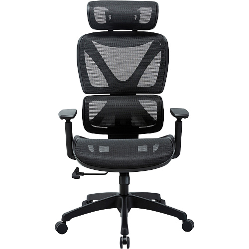 Lorell High-back Mesh Chair Black Seat Color - Mesh Seat Material - Black Back Color - Mesh Back Material - Plastic Frame Material - High Back - 5-star Base - Armrest - 1 Each (LLR84396)