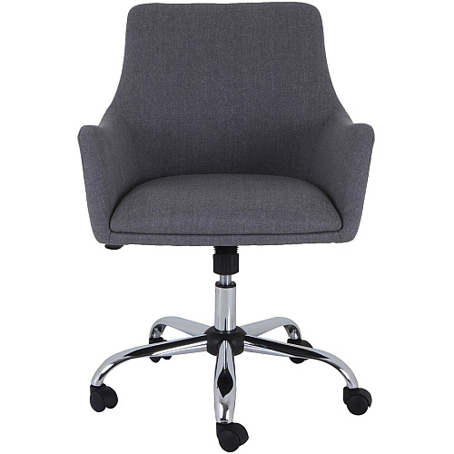 Lorell Mid-century Modern Flannel Guest Chair Gray - 1 Each (LLR68549)