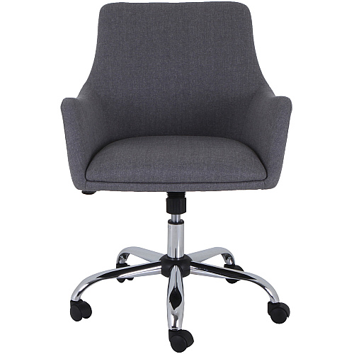 Lorell Mid-century Modern Flannel Guest Chair Gray - 1 Each (LLR68549)