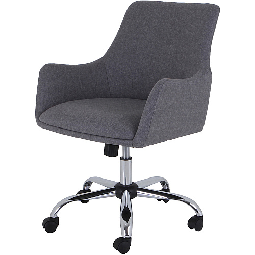 Lorell Mid-century Modern Flannel Guest Chair Gray - 1 Each (LLR68549)