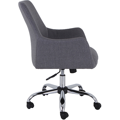 Lorell Mid-century Modern Flannel Guest Chair Gray - 1 Each (LLR68549)