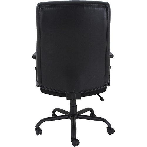 Lorell Big & Tall Executive High-Back Chair With Adjustable Arms Black Seat Color - Bonded Leather Seat Material - Black Back Color - Bonded Leather Back Material - High Back - 5-star Base - Armrest - 1 Each (LLR48846)